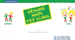 Desktop Screenshot of mygrowingmindspreschool.com